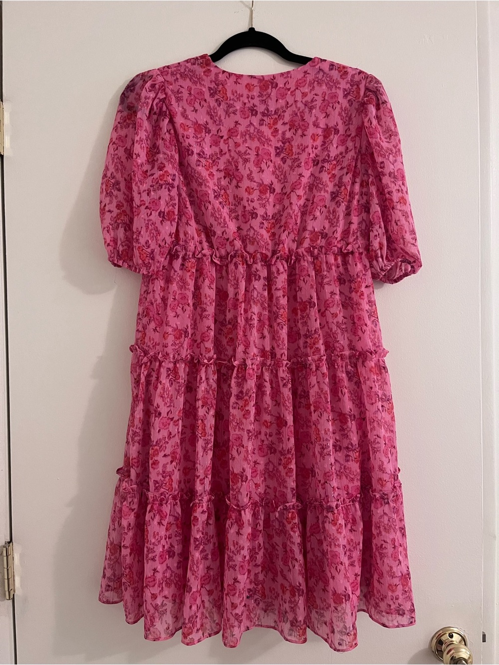 Taylor Pink Floral Ruffle Sundress - Cottagecore Style - Picture 7 of 11